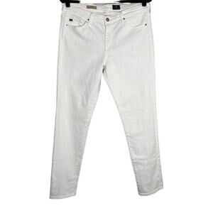 Adriano Goldschmied White The Prima Mid Rise Cigarette Jeans  31R